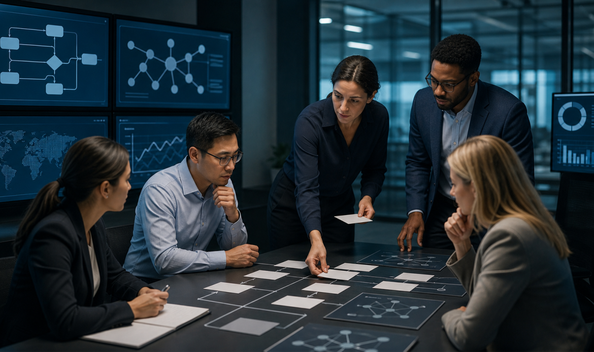 Compliance team reviewing a risk-based AML and KYC policy for a forex broker